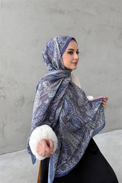 İndigo Milena Modal İpek Şal
