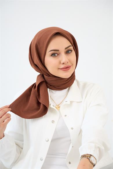 Kahve Pamuk Caz Eşarp