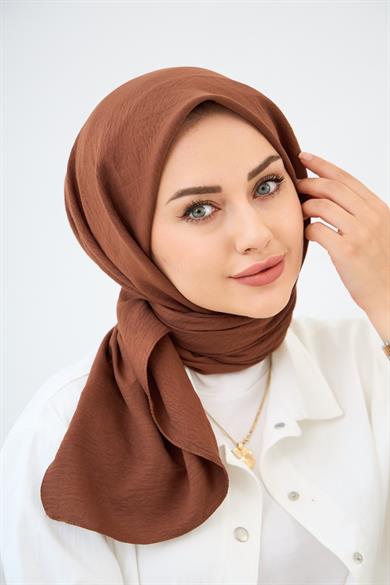Kahve Pamuk Caz Eşarp