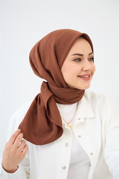 Kahve Pamuk Caz Eşarp