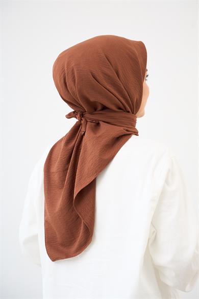 Kahve Pamuk Caz Eşarp