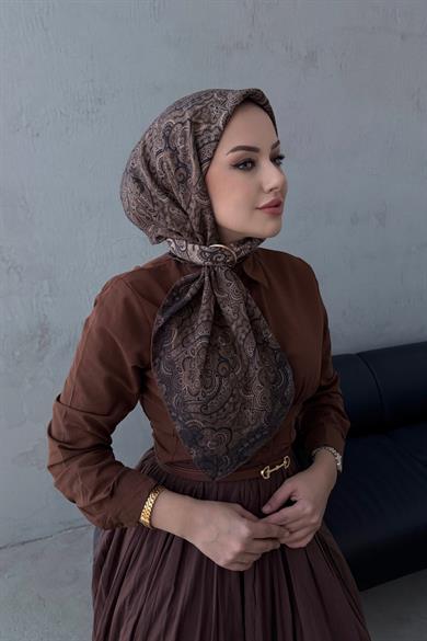 Kahverengi Armina Tensel Eşarp
