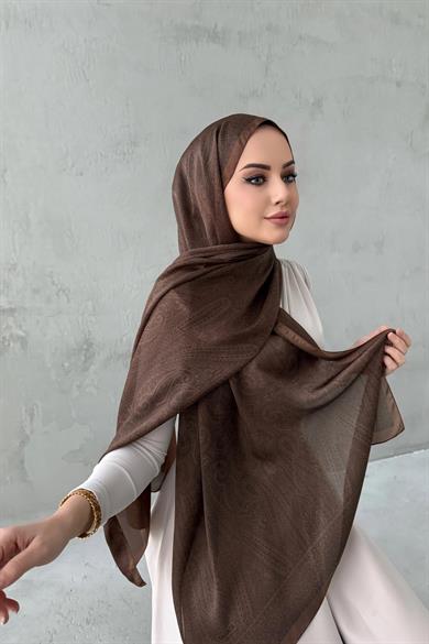 Brown Asu Authentic Indian Silk Shawl