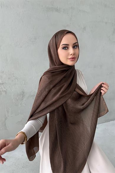 Brown Asu Authentic Indian Silk Shawl