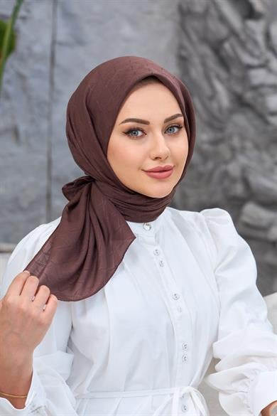 Kahverengi Bambu Jakar Eşarp