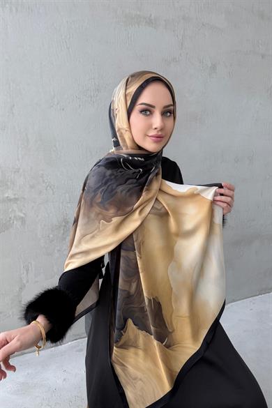 Brown Sand Silk Shawl