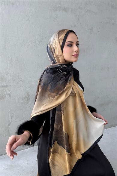 Brown Sand Silk Shawl