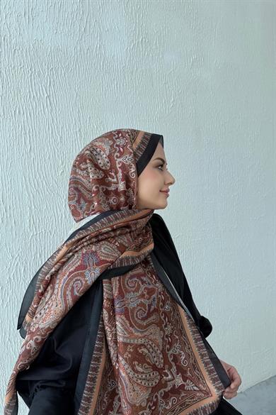 Kahverengi Etro Vual İpek Şal