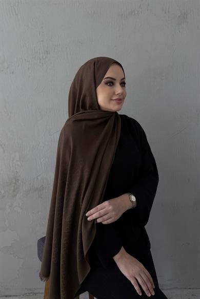 Kahverengi Gucci Yün İpek Şal 