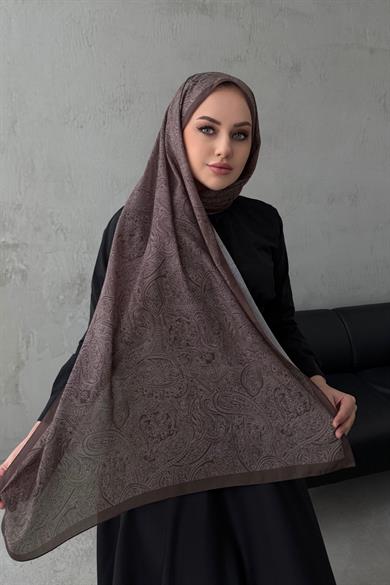 Kahverengi Harmoni Modal İpek Şal 