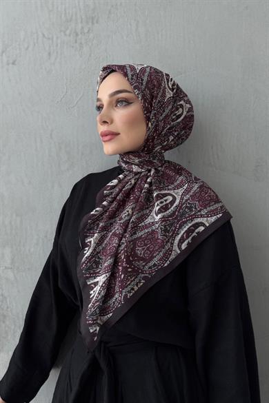 Kahverengi Loresa Modal İpek Eşarp