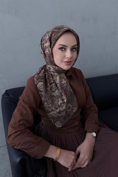 Kahverengi Merie Tensel Eşarp 