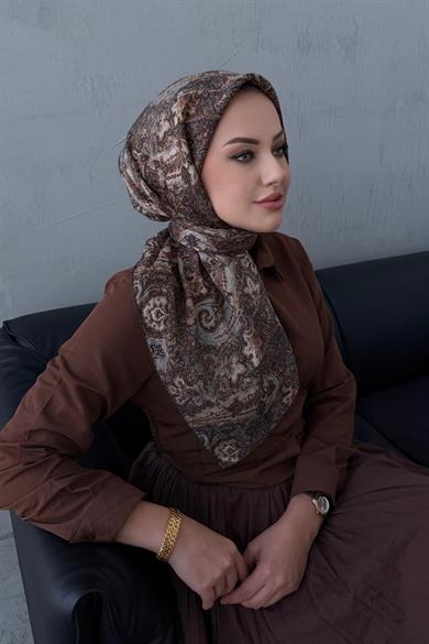 Kahverengi Merie Tensel Eşarp 