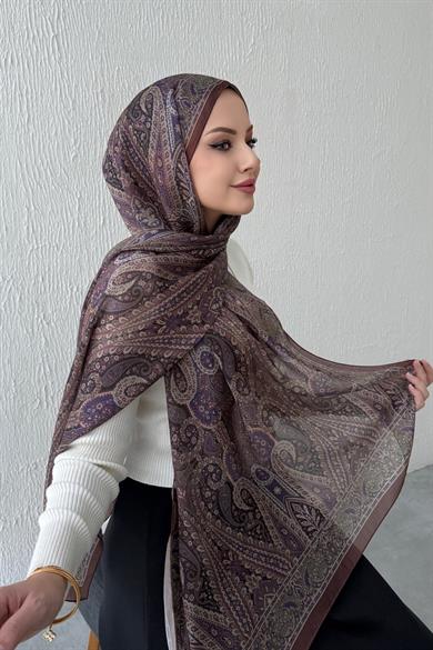 Kahverengi Milena Modal İpek Şal