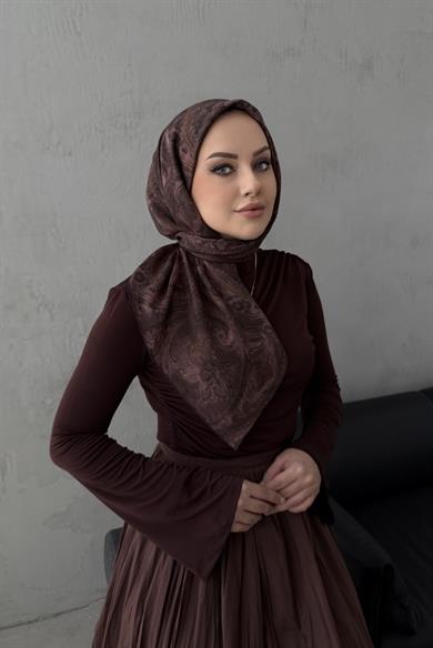 Brown Perlina Koza Cotton Scarf