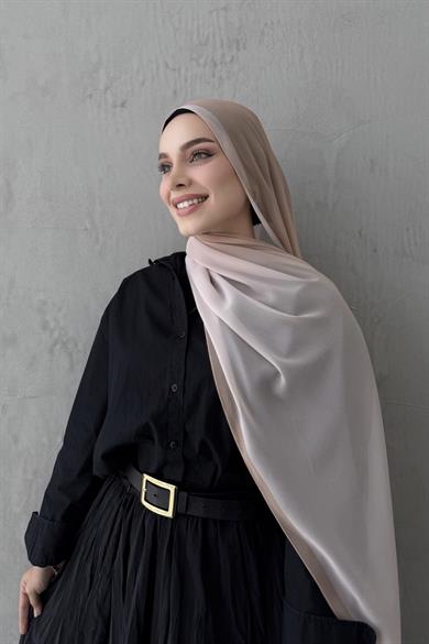 Karamel Degrade İthal Kumlu İpek Şal