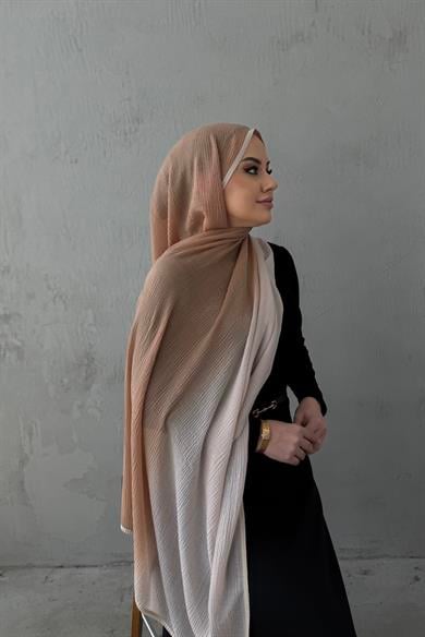 Karamel Degrade İthal Müslin Şal 