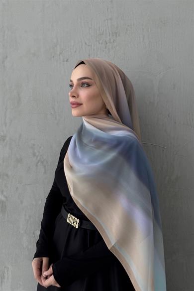 Karamel Feerla Kumlu İpek Şal