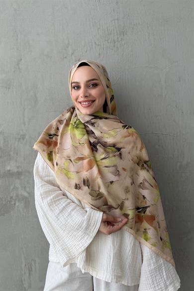 Karamel Leva Modal İpek Şal