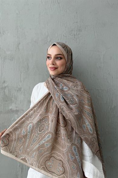 Karamel Sufra Modal İpek Şal