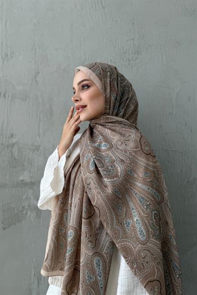 Karamel Sufra Modal İpek Şal