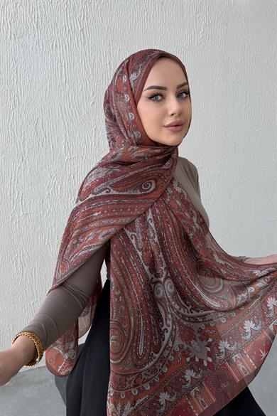 Tile Berfin Authentic Indian Silk Shawl