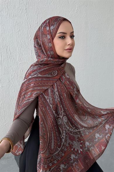 Tile Berfin Authentic Indian Silk Shawl