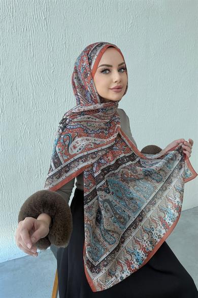 Tile Bergüzar Authentic Indian Silk Shawl