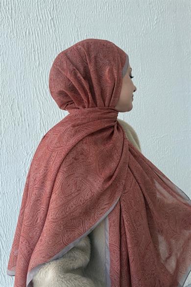 Kiremit Harmoni Modal İpek Şal