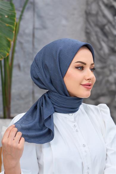 Kot Mavi Bambu Jakar Eşarp