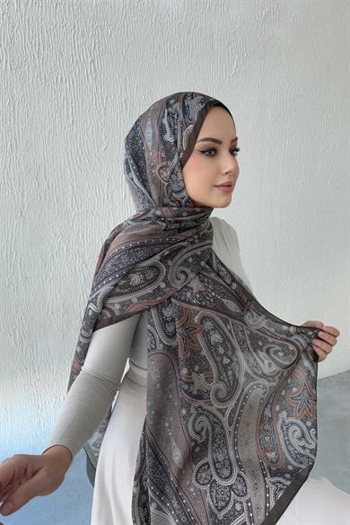 Dark Brown Hercai Authentic Indian Silk Shawl