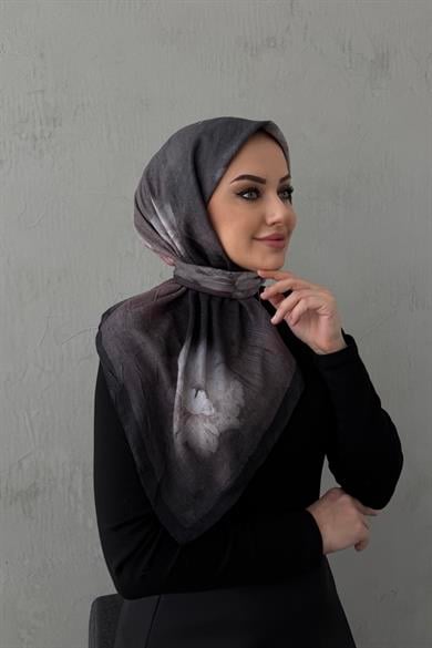 Koyu Vizon Narin Modal İpek Eşarp 