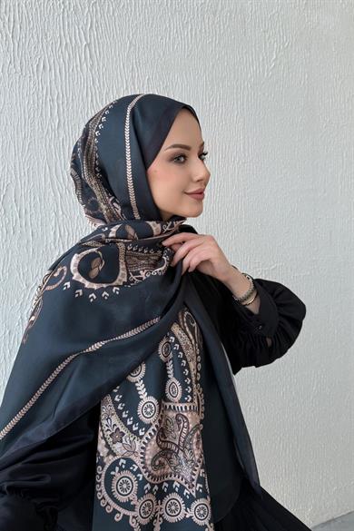 Koyu Yeşil Etro Etnik Vual İpek Şal