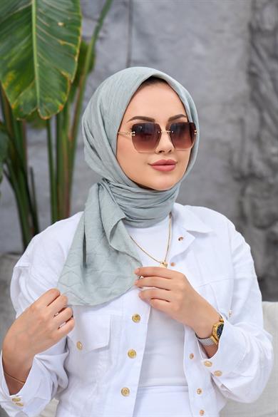 Küf Yeşili Bambu Jakar Eşarp