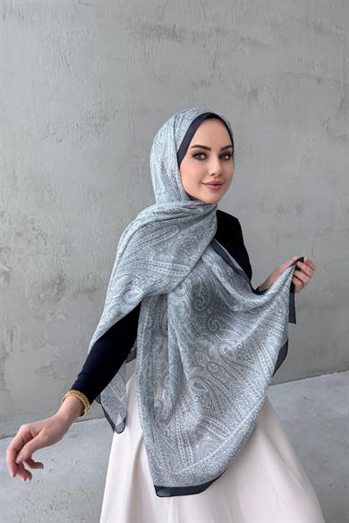 Navy Blue Asu Authentic Indian Silk Shawl