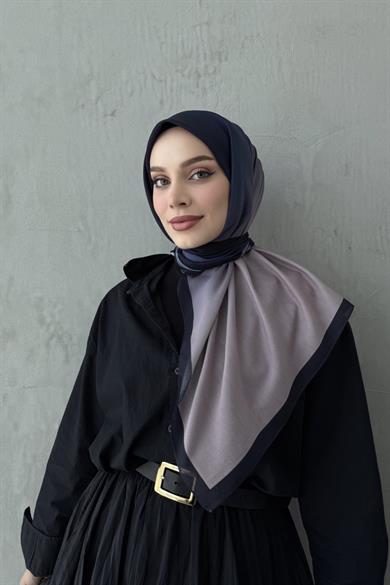 Lacivert Degrade Modal İpek Eşarp