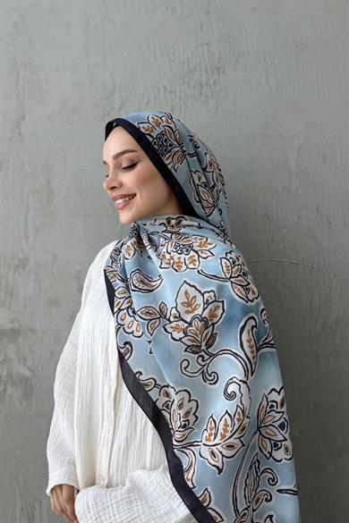 Lacivert Gardenia Modal İpek Şal