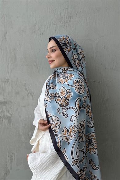 Lacivert Gardenia Modal İpek Şal