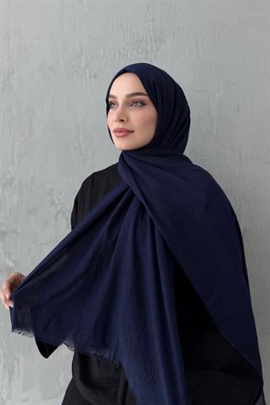 Lacivert Gcci Fresh Pamuk Şal