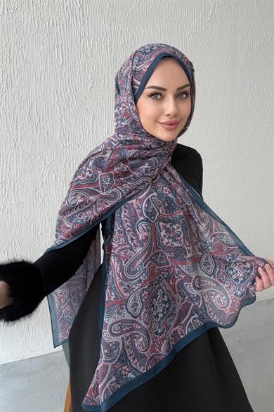 Lacivert Harmoni Modal İpek Şal