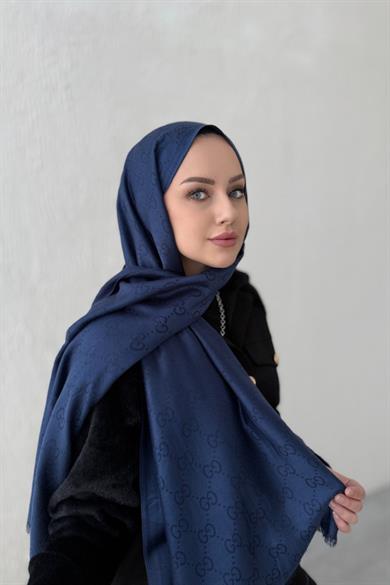 Lacivert İthal G Kaşmir Şal