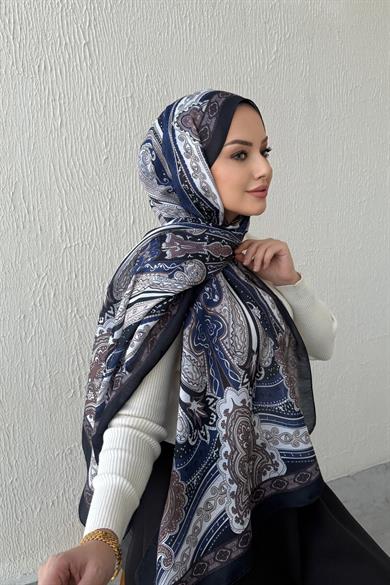 Lacivert & Kahverengi Etro Soft Şal
