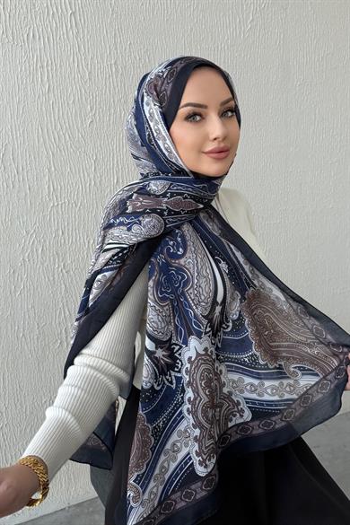 Lacivert & Kahverengi Etro Soft Şal