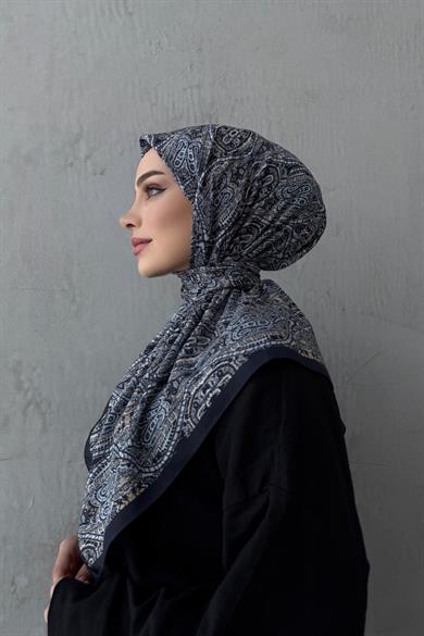 Lacivert Loresa Modal İpek Eşarp