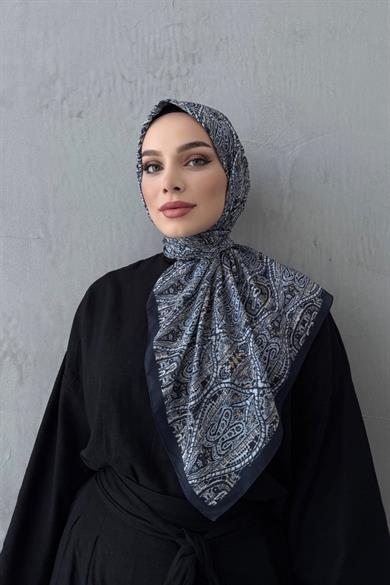 Lacivert Loresa Modal İpek Eşarp