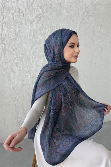 Navy Blue Authentic Indian Silk Shawl