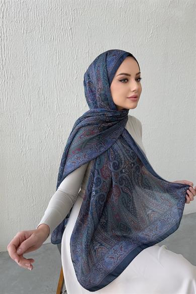 Navy Blue Authentic Indian Silk Shawl