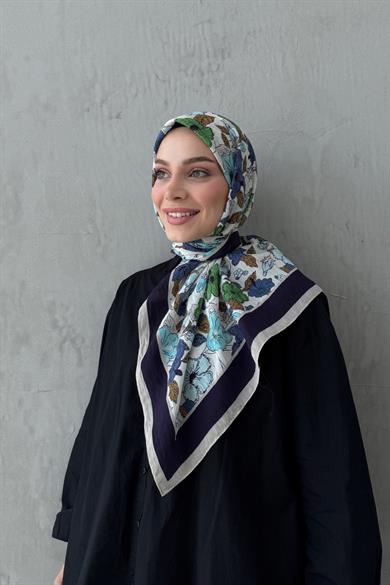 Navy Blue Dream Modal Silk Scarf