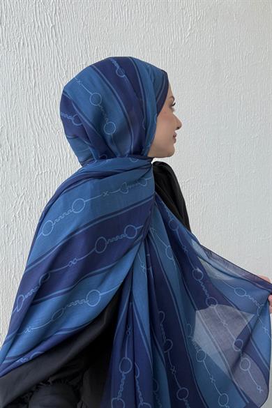 Navy Blue Sapphire Modal Silk Shawl