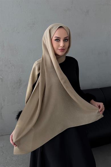 Latte Helena Cotton Cashmere Shawl